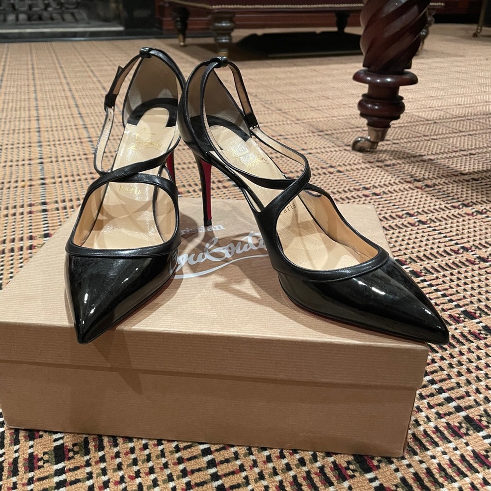 Christian Louboutin Crissos Patent/Nappa Heel